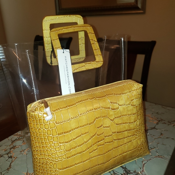 Embossed Leather Trimmed Staud Handbag - Picture 3 of 11